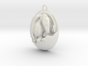 Hatching Dragon in White Natural Versatile Plastic