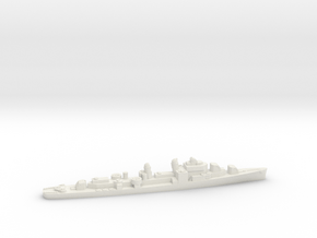 USS Zellars destroyer 1:3000 WW2 in White Natural Versatile Plastic