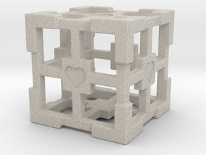 Companion Cube in Natural Sandstone