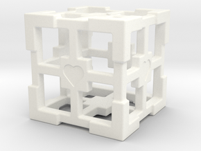 Companion Cube in White Processed Versatile Plastic