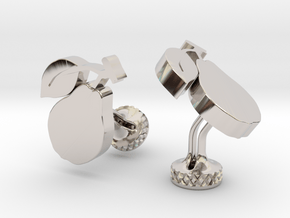  Custom Logo Cufflinks | Wedding Cufflinks | Gifts in Rhodium Plated Brass