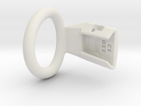 Q4e single ring L 35.0mm in White Premium Versatile Plastic