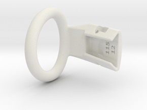Q4e single ring L 36.6mm in White Premium Versatile Plastic