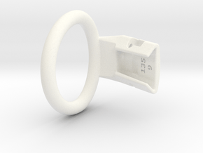 Q4e single ring M 43.0mm in White Processed Versatile Plastic