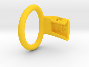 Q4e single ring M 44.6mm in Yellow Processed Versatile Plastic