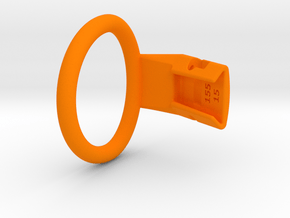 Q4e single ring XL 49.3mm in Orange Processed Versatile Plastic