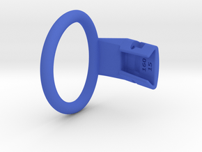 Q4e single ring 50.9mm in Blue Processed Versatile Plastic: Extra Large