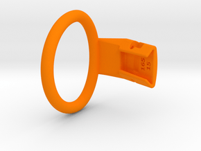 Q4e single ring XL 52.5mm in Orange Processed Versatile Plastic