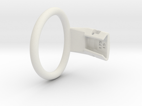 Q4e single ring XL 55.7mm in White Premium Versatile Plastic
