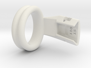 Q4e double ring XL 35.0mm in White Premium Versatile Plastic