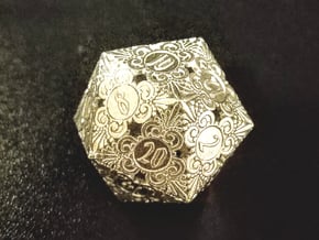 D20 Balanced - Gothic (Metal) in Natural Silver