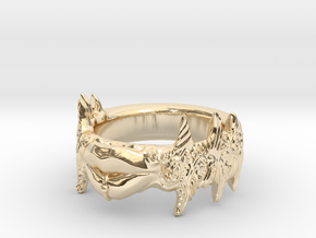 "Beso Del Oro" Lip ring in 14K Yellow Gold