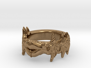 "Beso Del Oro" Lip ring in Natural Brass