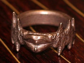 "Beso Del Oro" Lip ring in Polished Bronze Steel