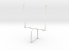 'HO Scale' - Football Goalpost in White Natural Versatile Plastic