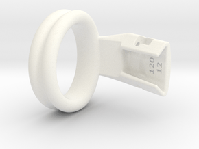 Q4e double ring L 38.2mm in White Processed Versatile Plastic