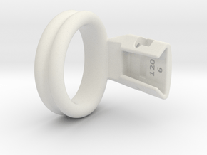 Q4e double ring 38.2mm in White Premium Versatile Plastic: Small