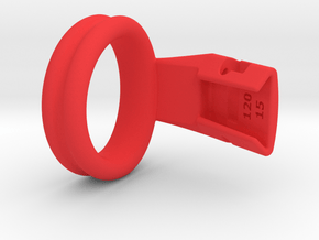 Q4e double ring XL 38.2mm in Red Processed Versatile Plastic