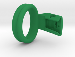 Q4e double ring 39.8mm in Green Processed Versatile Plastic: Medium
