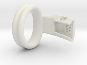 Q4e double ring XL 39.8mm in White Premium Versatile Plastic