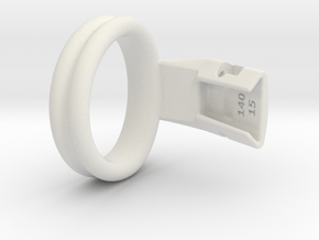 Q4e double ring XL 44.6mm in White Premium Versatile Plastic