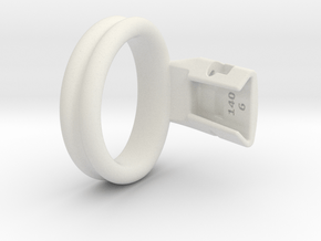 Q4e double ring 44.6mm in White Premium Versatile Plastic: Small