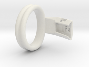 Q4e double ring XL 49.3mm in White Premium Versatile Plastic