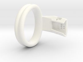 Q4e double ring XL 50.9mm in White Processed Versatile Plastic