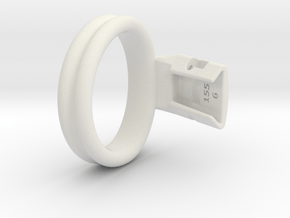 Q4e double ring 49.3mm in White Premium Versatile Plastic: Small