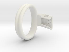 Q4e double ring 55.7mm in White Premium Versatile Plastic: Small