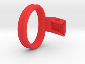 Q4e double ring M 57.3mm in Red Processed Versatile Plastic