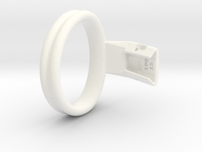 Q4e double ring 60.5mm in White Processed Versatile Plastic: Extra Large