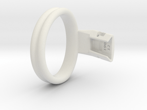 Q4e double ring L 60.5mm in White Premium Versatile Plastic