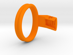 Q4e double ring 62.1mm in Orange Processed Versatile Plastic: Extra Large