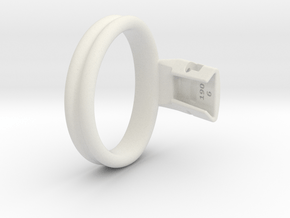 Q4e double ring 60.5mm in White Premium Versatile Plastic: Small