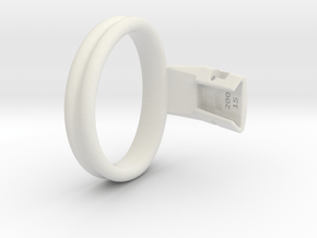 Q4e double ring XL 63.7mm in White Premium Versatile Plastic