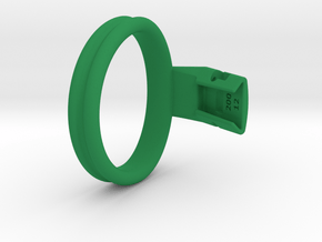Q4e double ring L 63.7mm in Green Processed Versatile Plastic