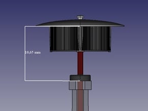 Mastaufsatzleuchte RSL 1, DDR, 1:45, für LED in Tan Fine Detail Plastic