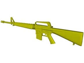 1/16 scale Colt M-16A1 rifle w 20rnds mag x 1 in Clear Ultra Fine Detail Plastic