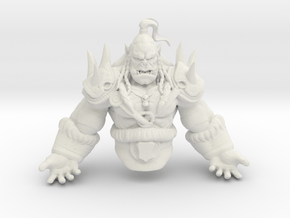 Orc Hero Warlord in White Natural Versatile Plastic