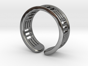 TripleBar ring in Polished Silver