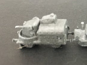 1/350th scale Armoured traincar, gun car in Tan Fine Detail Plastic