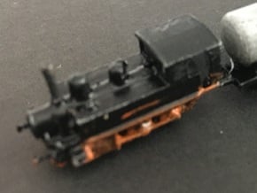 1/350th scale MAV 377 class steam locomotive in Tan Fine Detail Plastic