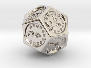 Ki-Tun Music Dice in Rhodium Plated Brass