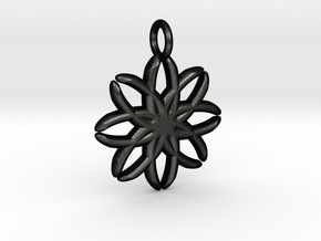 Snowflake in Matte Black Steel