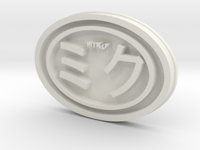 Miku Emblem in White Natural Versatile Plastic
