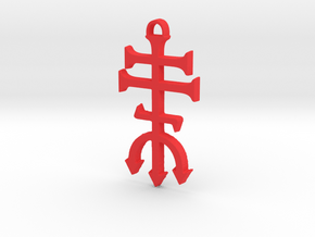 Pomba Pendant in Red Processed Versatile Plastic