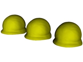 1/16 scale US Army M-1 helmets Vietnam-era x 3 in Tan Fine Detail Plastic