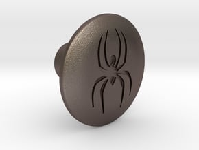 Shooter Rod Knob - Spider in Polished Bronzed-Silver Steel