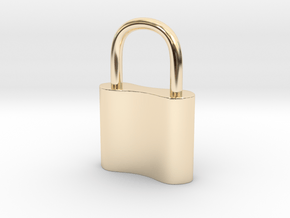 Cosplay Charm - Small Padlock in 14k Gold Plated Brass